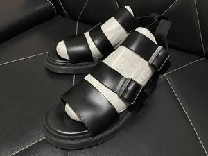 夏のマストアイテム 良品 Dr.Martens ドクターマーチン GRYPHON グリフォン UK7≒26cm レザーシューズ サンダル ブラック メンズ 本革