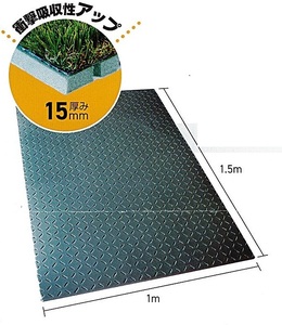 c1【岩手定＃715キ070104-2】人工芝囲い下地の衝撃防止　スポーツ33ミリ 幼稚園/保育園/庭/屋上/ベランダ等に　リアリーターフ 透水タイプ
