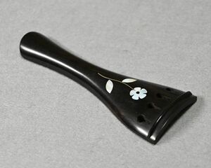 ◆テールピース Round型 Shell Flower Ebony 4/4