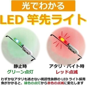 【 送料無料 】Freell ◆竿先ライト 穂先ライト ヒットセンサー 2個 ＋ CR425 リチウム電池 5個付き 予備電池 予備バッテリー 夜釣り∧