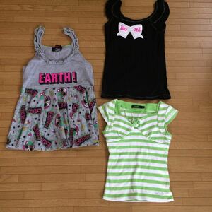 ☆子供 小さめ140 130の方に最適☆アースマジック ロニィ ブランド服まとめ売り☆RONI ノースリーブ キャミソール ワンピース☆