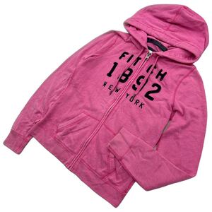 Abercrombie&Fitch ☆ スウェット ジップアップ パーカー ピンク レディース M アメカジ リラックス 大人カジュアル 古着 アバクロ■S2912