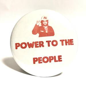 デカ缶バッジ 5.7cm Power To The People 人々に勇気を John Lennon ジョンレノン Beatles ビートルズ オノヨーコ