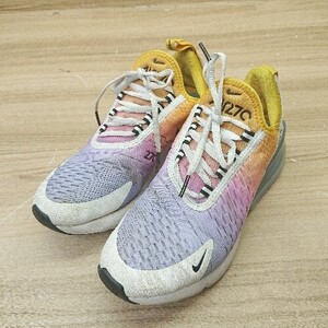 ◇ NIKE ナイキ　AH6789-702 W AIR MAX 270 UNIVERSITY スニーカー サイズ　23 パープル　イエロー グリーン レディース E 1405140009729