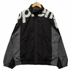 SUPREME シュプリーム 19AW Shouder Logo Track Jacket トラックジャケット ブラック×グレー サイズXL 正規品 / 34421