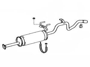 ★トヨタ純正新品★トヨエース リアマフラー テールパイプ 排気 ハイエース ダイナ LY131 LY132 LY161 LY162 Rear muffler Tail pipe