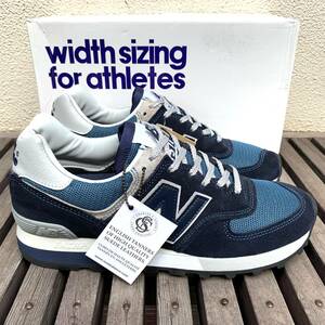 576足限定 オリジナル復刻 NEW BALANCE OM576OGN UK製 US7 25cm スエード 新品 イギリス英国製 ネイビー×グレー M576 OG NB スニーカー