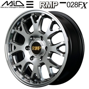 MID RMP 028FX ホイール4本 ハイパーメタルコート/ミラーカット 8.0J-17inch 6H/PCD139.7 inset+20