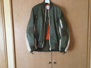 20AW sacai NYLON FAUX SHEARING BLOUSON KAHKI サイズ2 