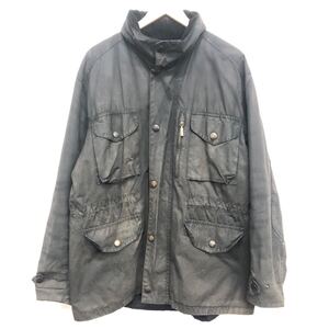 【Barbour】バブアー★ジャケット サイズL グレー シルクオイル オイルジャケット アウター 01