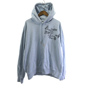 ケンゾー KENZO 21SS Casual Hooded Pullover FB55SW5364MO プルオーバー パーカー エンブロイダリー ブルー L メンズ