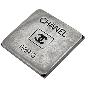 シャネル CHANEL ココマーク ブローチ スクエア ブローチ シルバーメッキ シルバー レディース 【中古】