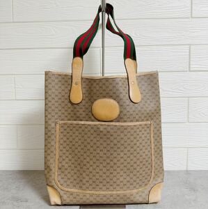 No.388 オールドグッチ GUCCI イタリア製 OLD ヴィンテージ GG ハンド トート 肩掛け ショルダー バッグ メンズ レディース ブランドロゴ