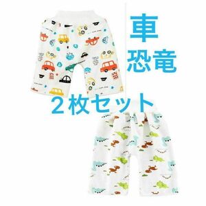 再入荷　車 恐竜 おねしょケット　2枚　おねしょズボン　おねしょパンツ　トイトレ