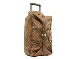 1円 ■美品■ LOUIS VUITTON ルイヴィトン N23205 ダミエ エオール50 2輪 キャスター付き ボストンバッグ キャリー ブラウン系 FB2822