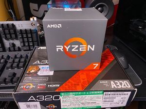 ASRockA320M-ITX Ryzen7 1700 BOX CorsairCMK16GX4M2A2666C16 8GB 2枚組 マザーボード ASRock