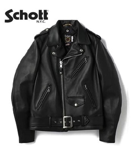 最新型 Schott 613UST ONESTAR TALL 36 BLACK 7164 ショット ワンスタートール ダブルライダース 613US 613SJH 641XX