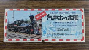 交通科学館 鉄道100年 交通科学館10年記念 汽車ポッポ展 記念入館券【送料110円】