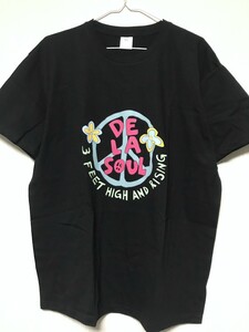 De La Soul デ・ラ・ソウル Tシャツ 半袖 hiphop ヒップホップ ブラック 90s プリント 洋楽 ブラックムービー the roots black ラッパー