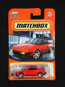 ★マッチボックス★2022 海外版 1984 TOYOTA MR2 赤/レッド ライトダウン 左ハンドル トヨタ 84 AW　AW11 (送料290円~) 