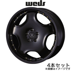 ノヴァリス アセットD1 SX4 Sクロス YA22S/YB22S 18インチ アルミホイール 4本 ブラック/ゴールドピアス 0041843 WEDS NOVARIS ASSETE D1