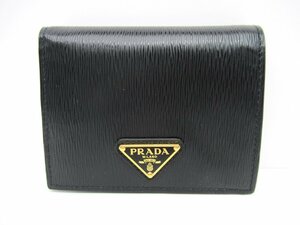 正規品 PRADA プラダ 二つ折り財布 1MV204 VITELLO MOVE ブラック 9K22 DG3-EE3