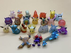 中古品 クリア 24体 セット ポケモン ポケモンキッズ 指人形 ソフビ フィギュア コレクション TOMY ポケットモンスター