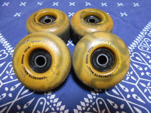 FRIDAY SKATEBOARD WHEEL CONCRETE BALL 56mm 101A SPITFIRE フライデイ ウィール スピットファイア ベアリング付ストリート ランプ バート