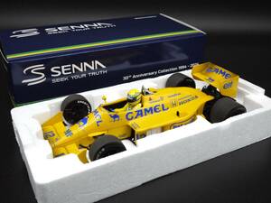 1:18 Minichamps ロータス ホンダ 99T モナコGP 初優勝 CAMEL ウェザリング A.セナ Senna #12 キャメル Lotus Senna 没後30年コレクション