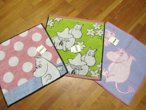 *送料無料*新品*ムーミン*タオルハンカチ３枚*②*リトルミイ・スナフキン*MOOMIN*