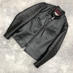 ● Schott ショット SINGLE RIDERS JACKET シングル ライダース ジャケット USA製 ブラック 黒 サイズ36 7824150002 104