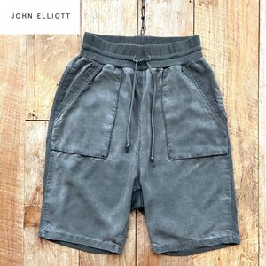 【美品】JOHN ELLIOTT ジョンエリオット SAFARI SHORT スウェット ショーツ ショートパンツ 0 チャコールグレー RHC RONHERMAN取扱