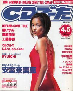 絶版／ CDでーた 1996年★安室奈美恵 ドリカム 吉田美和 筋肉少女帯 大槻ケンヂ 吉川晃司 木村拓哉 ミスチル 桜井和寿 ウルフルズ★aoaoya