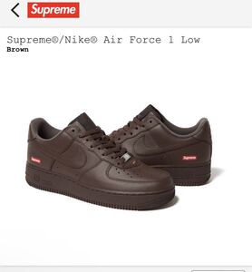 Supreme Nike Air Force 1 Low Brown US10(28cm) シュプリーム ナイキ エアフォース1 茶 ブラウン 新品未使用 国内正規品