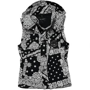 定価15.1万 1piu1uguale3 original bandana patch 60/40 cloth down vest Ⅴ ウノピュ ダウンベスト ラップコート akm wjk ジュンハシモト 