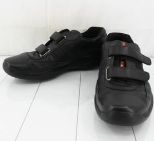 プラダ　靴　メンズ　スニーカー　黒　 サイズ　9 1/2 美品