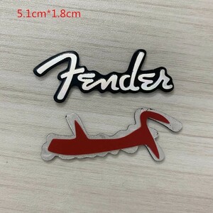 Fender フェンダー アルミ エンブレム プレート シルバー/ブラック egusg