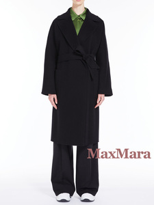 新品50%OFF　マックスマーラ　Max Mara　ダブルフェイス ガウンコート　ブラック　40サイズ　【送料無料】