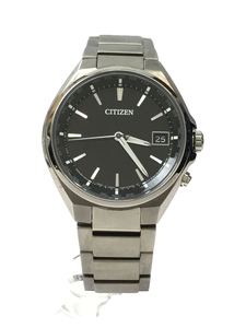 CITIZEN◆ソーラー腕時計/アナログ/チタン/BLK/SLV/H149-S118921/シチズン/232050312