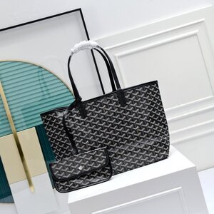 Goyard ゴヤール トートバッグ　ハンドバッグ 　PVC ポーチ付き ビジネス A4可能 色豊富 ブラック　1000円～