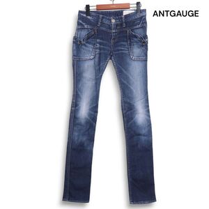 ANTGAUGE アントゲージ 通年★ ヴィンテージ加工 ストレッチ スキニー デニム パンツ ジーンズ Sz.S レディース 日本製　K4B00870_A#R