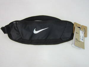 新品 訳有り◆ナイキ nike ランニング ジョギンング用 ウエストベルト バッグ 黒ブラック 白ロゴ RN8056 ウエストポーチ バック マラソン