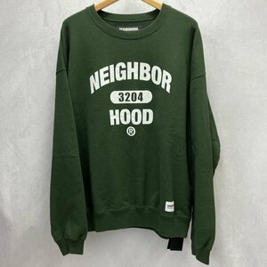 ＮＥＩＧＨＢＯＲＨＯＯＤ スウェット グリーン 長袖 Ｌ ネイバーフッド ２３１ＦＰＮＨ－ＣＳＭ０１ コットン タグ付 洋品紳士/241