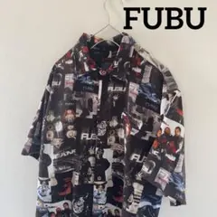 FUBUフブ総柄シャツメンズ半袖ヒップホップファッションL