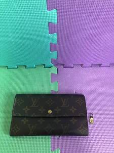 1円 Louis Vuitton ルイ ヴィトン LV ポルトフォイユ サラ 長財布 コイン カード ケース 札入 小銭 現状品 保管品 レトロ コレクション