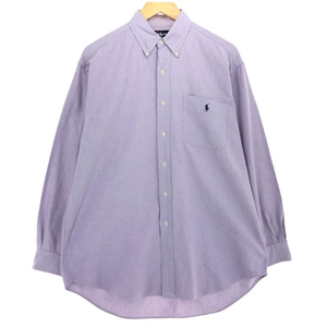 古着 ラルフローレン Ralph Lauren BIG SHIRT 長袖 ボタンダウンシャツ メンズXL /eaa464340