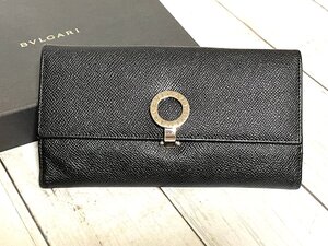 ■BVLGARI ブルガリ 財布 長財布 B-zero1 ビーゼロワン リングクリップ ブラック レザー 2つ折り財布★