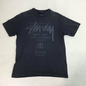 ■【送料198円】STUSSY ステューシー Tシャツ カットソー 半袖 プリント ロゴ 夏 トップス メンズ サイズ L ブラック /0.24kg■