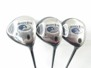 ◇送料無料 3本セット Callaway BIG BERTHA HAWK EYE フェアウェイウッド 3W/5W/7W 純正カーボン （R） 0318A12 @160 ◇