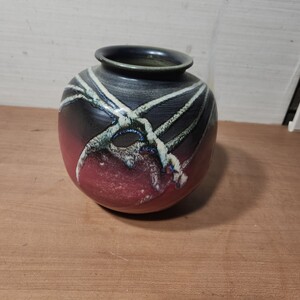 京焼　清水焼　花瓶　藤平正文作　 花器 壺 花入 陶器 花入れ　陶芸品　工芸品　コレクション　インテリア